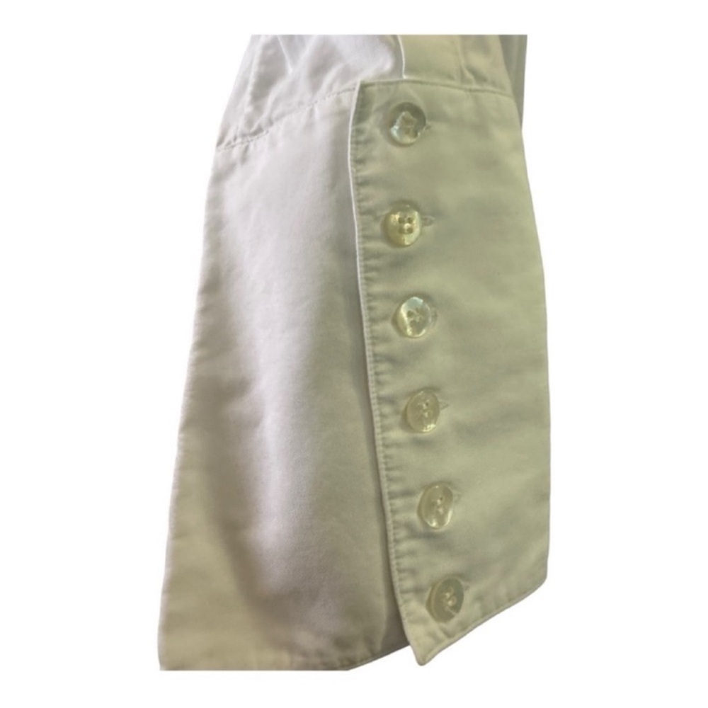 The Row White Cotton button up Shirt Size 8 Elongated Cuff - Picture 6 of 14